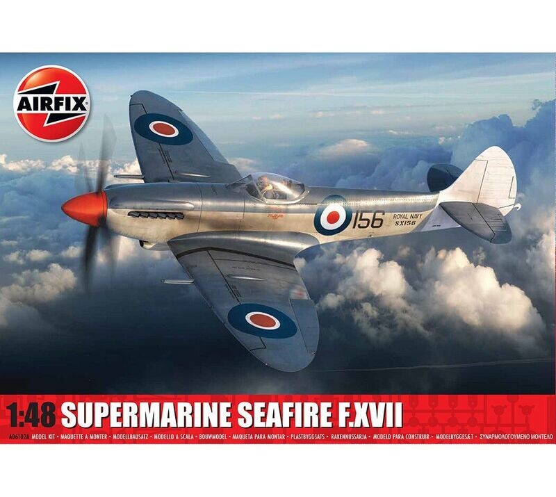 Airfix A06102A Supermarine Seafire F.XVII 1:48 Scale Plastic Model Kit