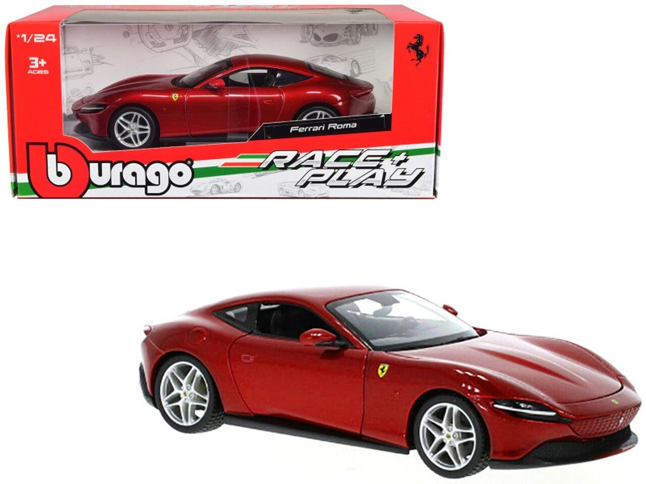 Bburago 18-26029 Ferrari Roma Red 1:24 Scale Diecast Model