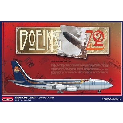 Roden 317 Boeing 720 'Caesar's Chariot' Led Zeppelin USA 1977 1:144 Scale Plastic Model Kit