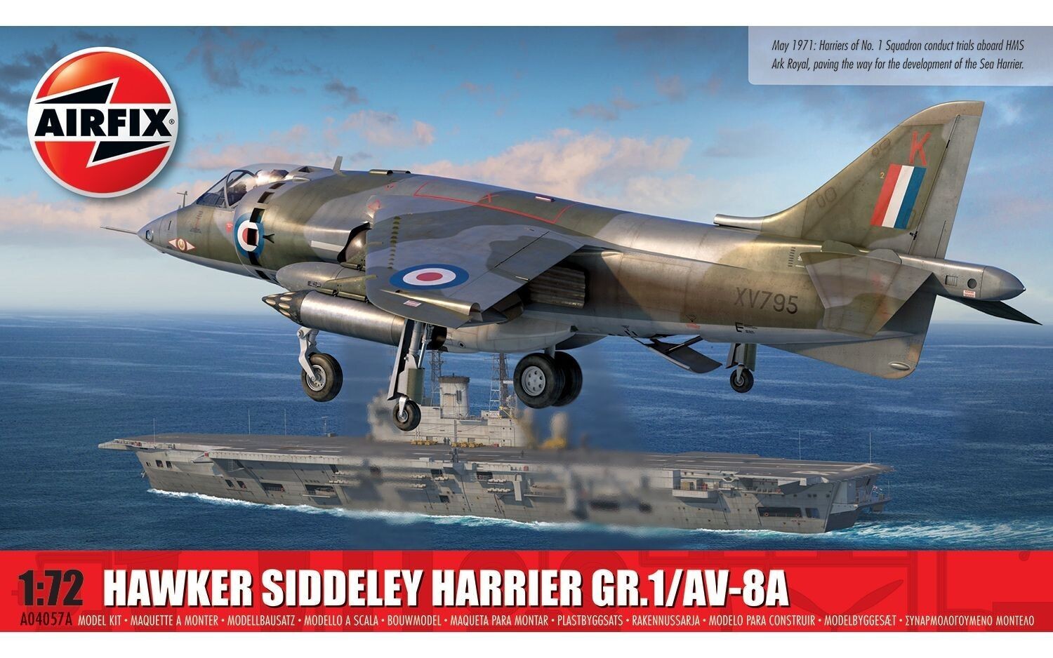 Airfix A04057A Hawker Siddeley Harrier GR.1/AV-8A 1:72 Scale Plastic Model Kit