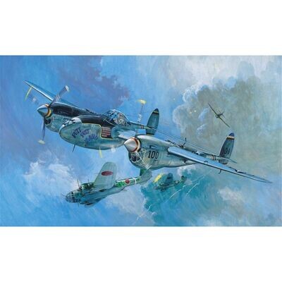 Academy 12282 P-38 Lightning COMBINATION VERSION 1:48 Scale Plastic Model Kit