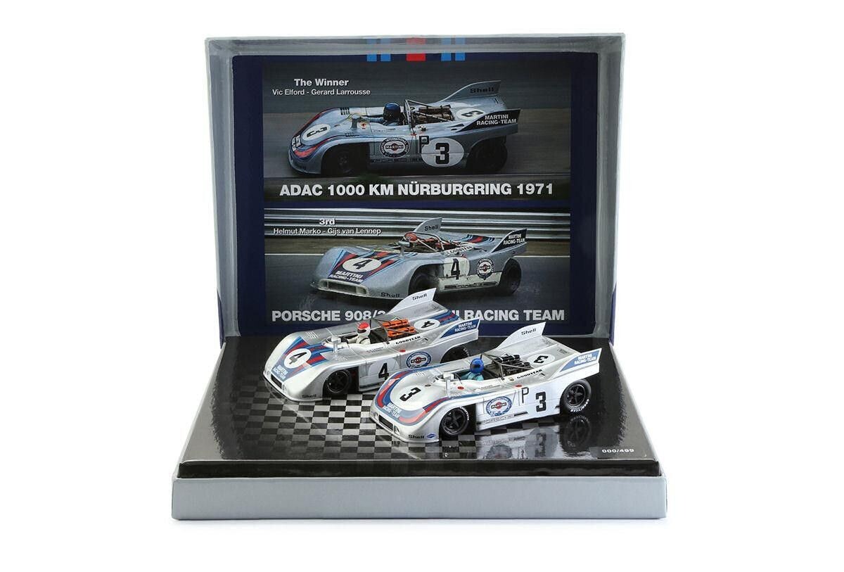 NSR SET10 Porsche 908/3 Martini Racing Nürburgring 1971 Twin Pack Slot Cars