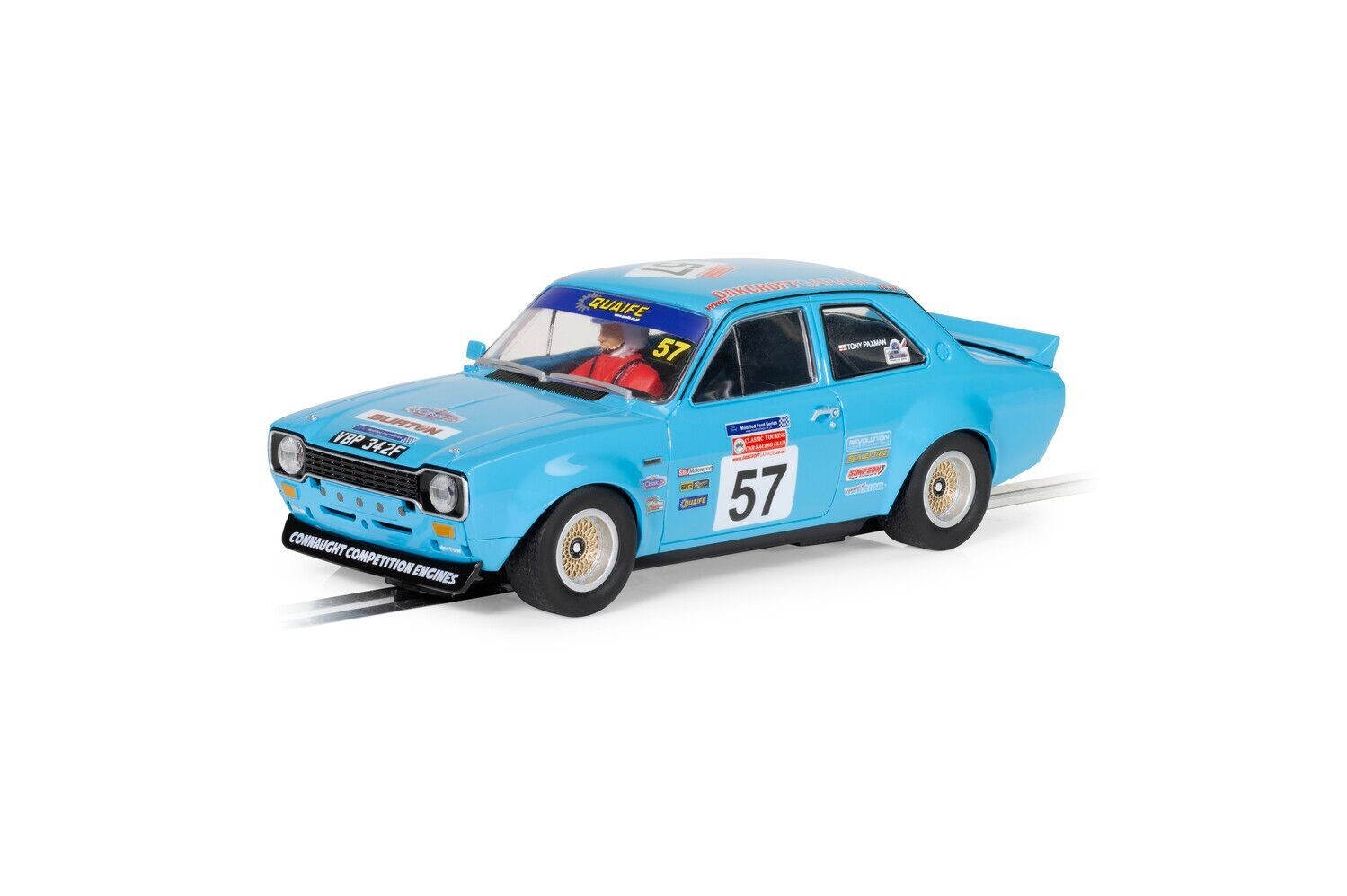 Scalextric C4445 Ford Escort MK1 - Tony Paxman Racing Slot Car