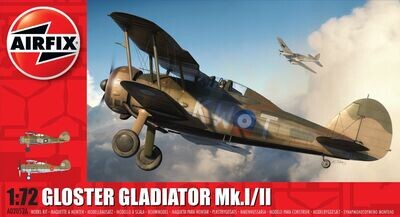 Airfix A02052A Gloster Gladiator Mk.I/Mk.II 1:72 Scale Plastic Model Kit