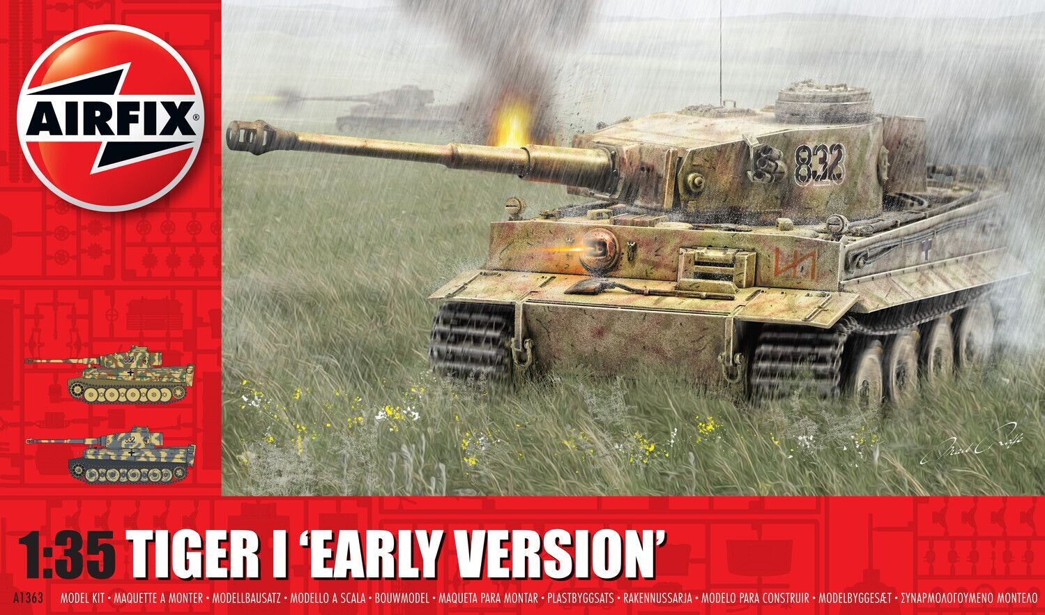 Airfix A1363 Tiger-1 "Early Version" 1:35 Scale Plastic Model Kit