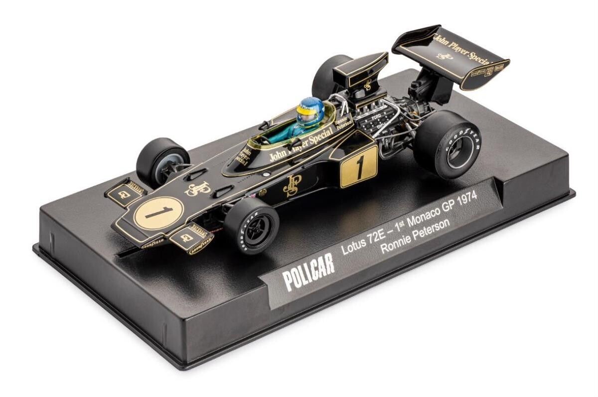 Policar CAR02G Lotus 72E 1st Monaco GP 1974 Ronnie Peterson Slot Car