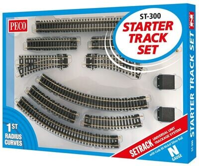 Peco ST-300 Starter Track Set, 1st Radius Code 80 N Gauge