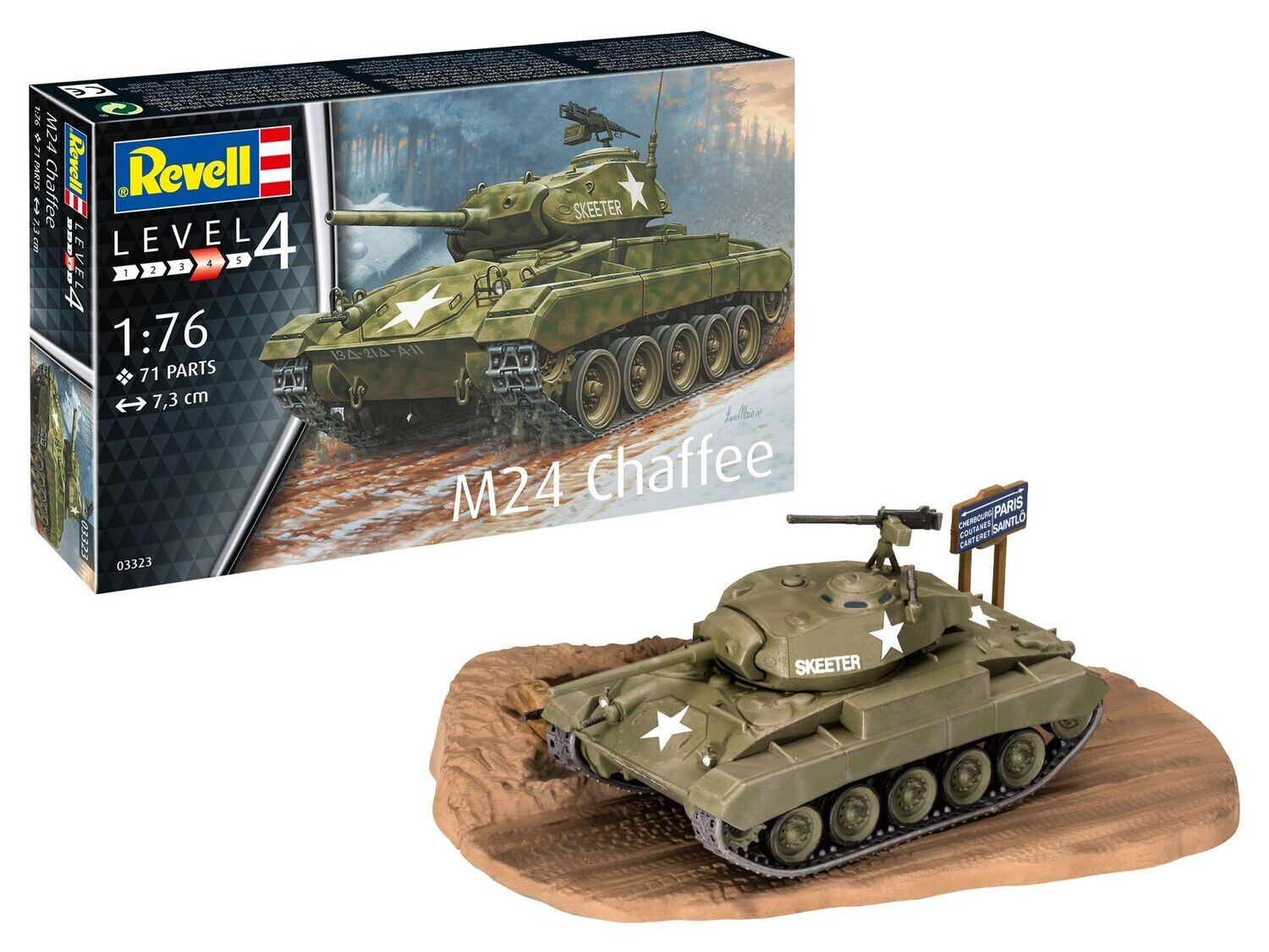 Revell 03323 M24 Chaffee 1:76 Scale Plastic Model Kit