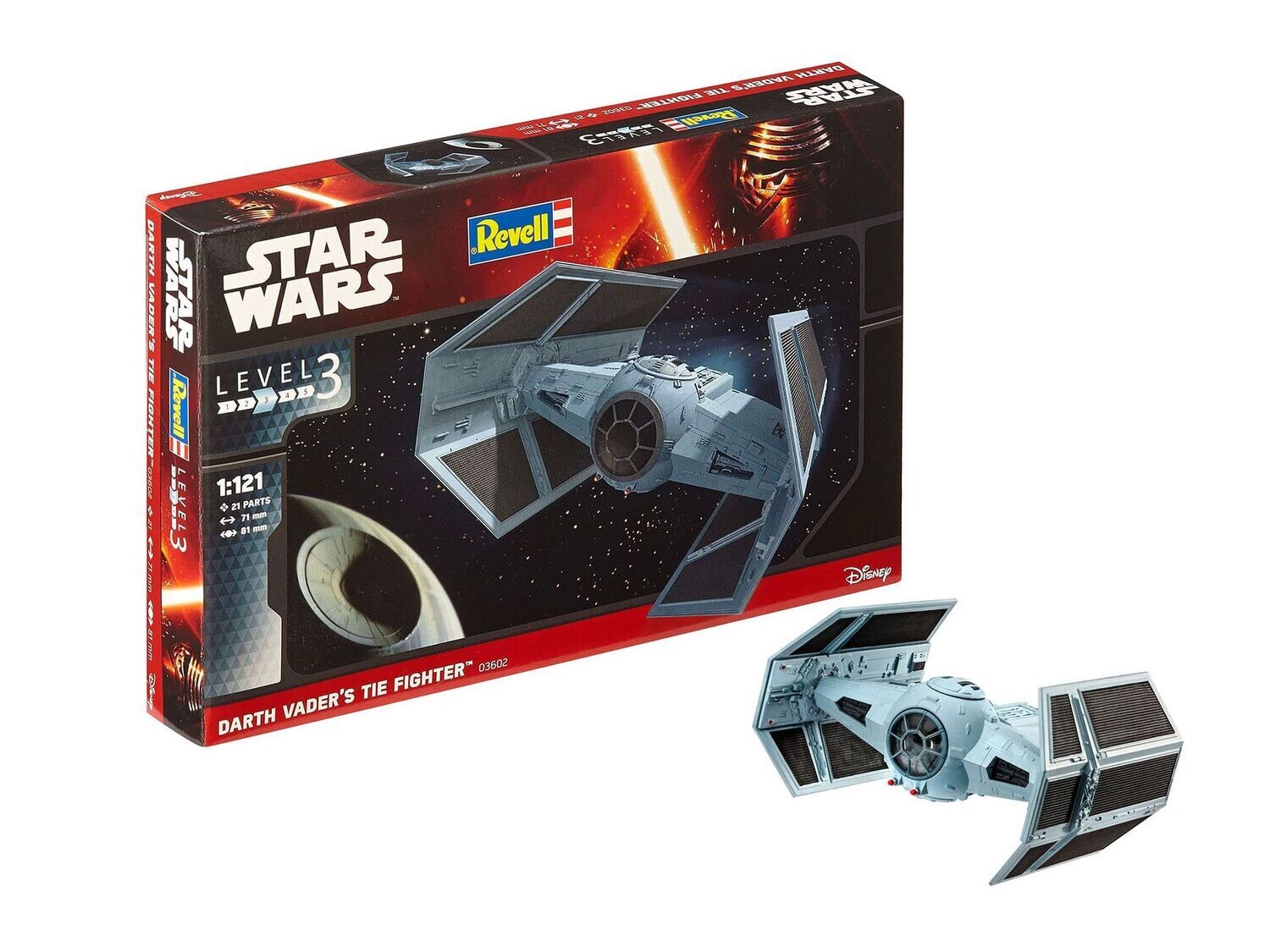 Revell 03602 Star Wars - Darth Vader's Tie Fighter 1:121 Scale Plastic Model Kit