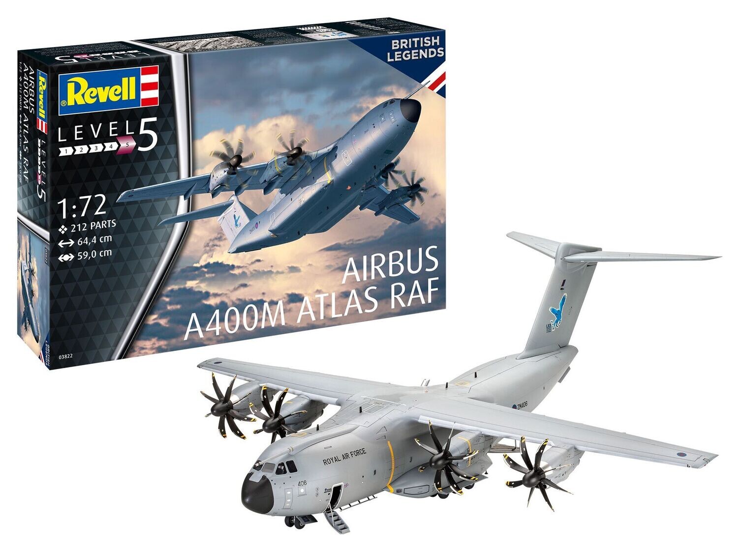 Revell 03822 Airbus A400M Atlas RAF 1:72 Scale Plastic Model Kit