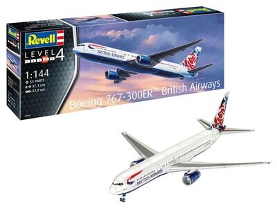 Revell 03862 Boeing 767-300ER British Airways Chelsea Rose 1:144 Scale Plastic Model Kit