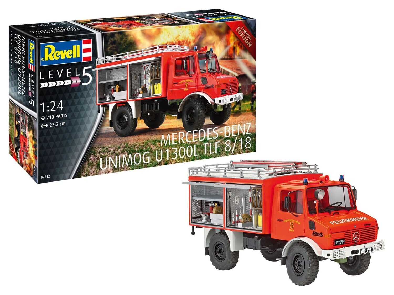 Revell 07512 Mercedes-Benz Unimog U 1300 TLF 8/18 1:24 Scale Plastic Model Kit