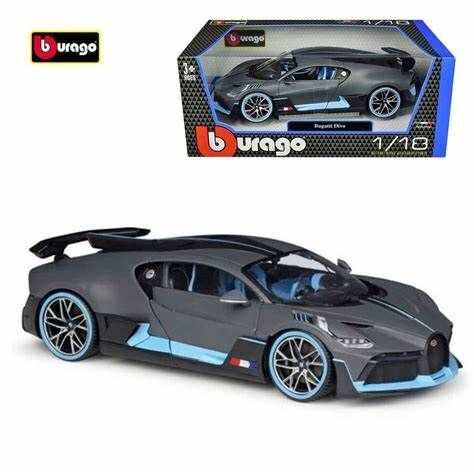 Bburago 18-11045 Bugatti Divo Blue & Black 1:18 Scale Diecast Model
