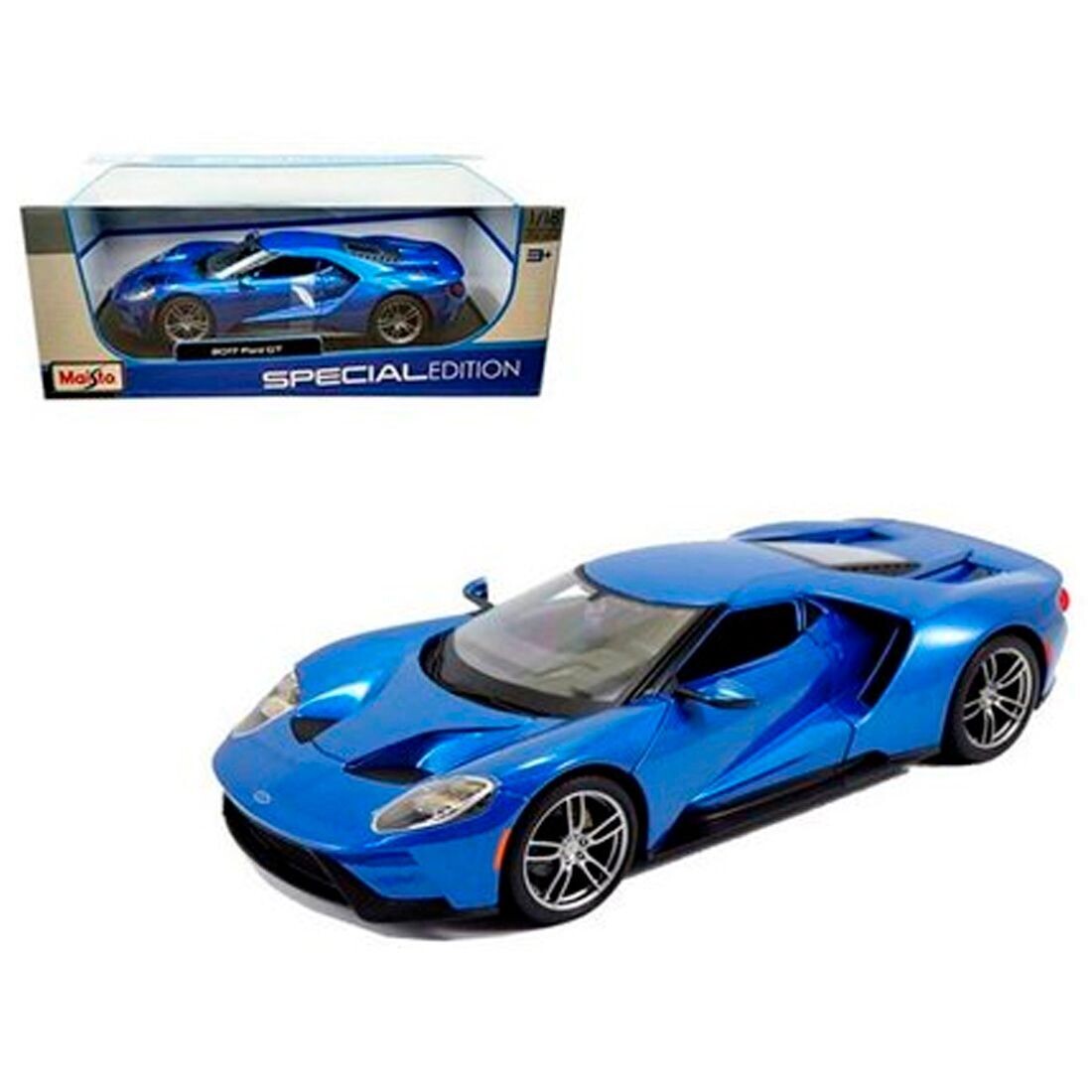 Maisto 31384 2017 Ford GT Blue 1:18 Scale Diecast Model