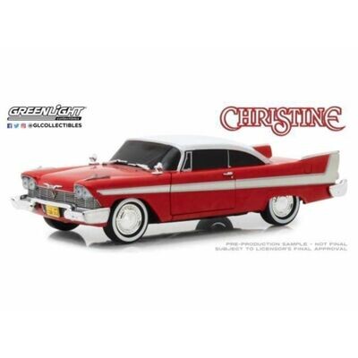 Greenlight 84082 Christine (1983) - 1958 Plymouth Fury (Evil Version Blacked Out Windows) 1:24 Scale Diecast Model