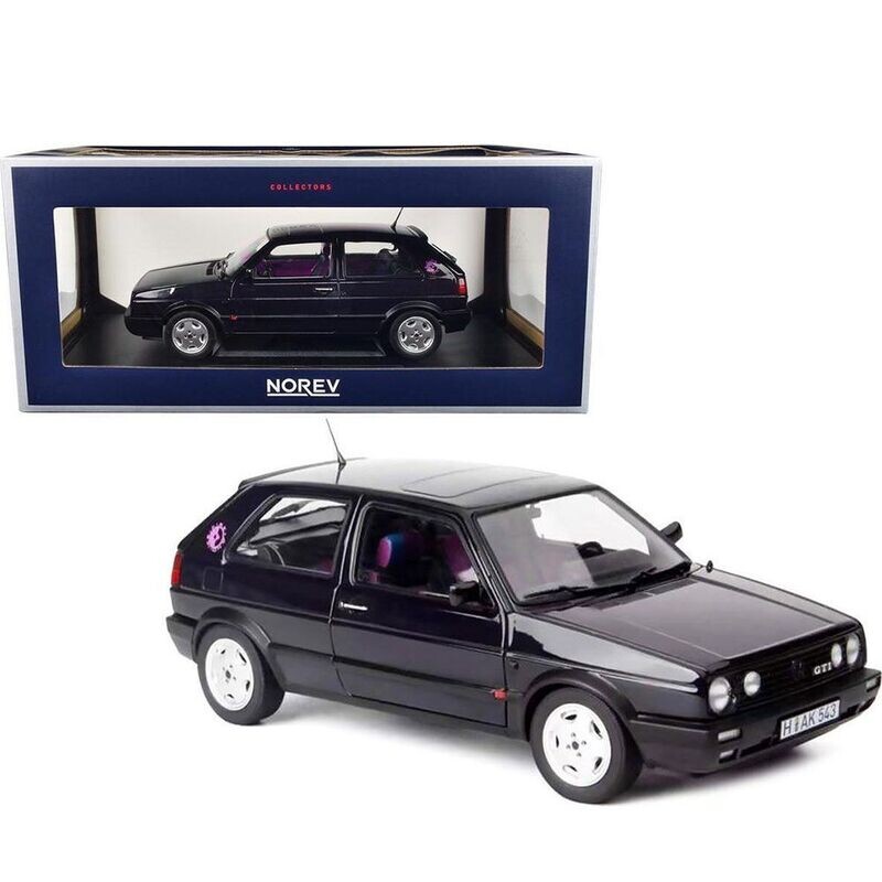 Norev 188558 1991 Volkswagen Golf GTI Fire and Ice Metallic Purple 1:18 Scale Diecast Model