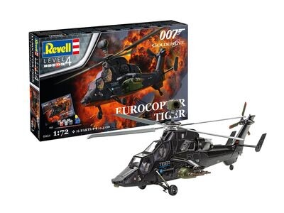 Revell 05654 Gift Set - Eurocopter Tiger (James Bond 007) "GoldenEye" 1:72 Scale Plastic Model Kit