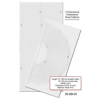 Proses Embossed PVC Sheets (Road Set) OO/HO Scale P3D-EB-05