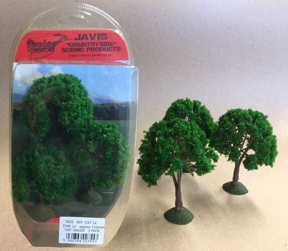 Javis Countryside Trees Dark Green- 3 x 110mm OO Gauge CST12
