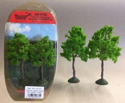 Javis Countryside Trees Mid Green-2 x 140mm OO Gauge CST18