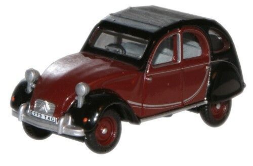 Oxford Diecast Citroen 2CV Maroon/Black (76CT001) 1:76 (OO) Scale Model