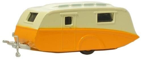 Oxford Diecast Caravan Orange/Cream (76CV001) 1:76 (OO) Scale Model