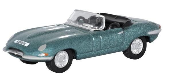 Oxford Diecast Jaguar E Type Silver Blue (76ETYP014) 1:76 (OO) Scale Model