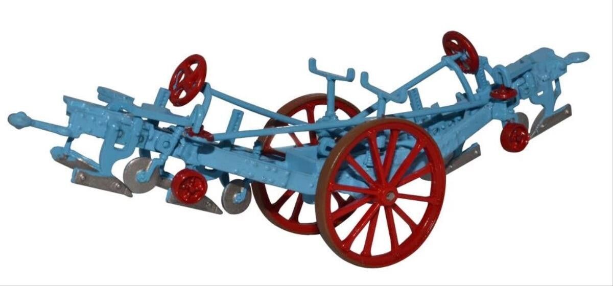 Oxford Diecast Fowler Plough Blue/Red (76PL001) 1:76 (OO) Scale Model