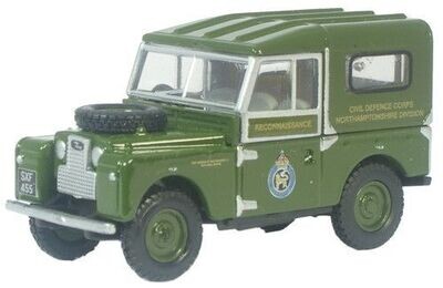 Oxford Diecast Land Rover Series I 88'' Hard Top Civil Defence (76LAN188001) 1:76 (OO) Scale Model