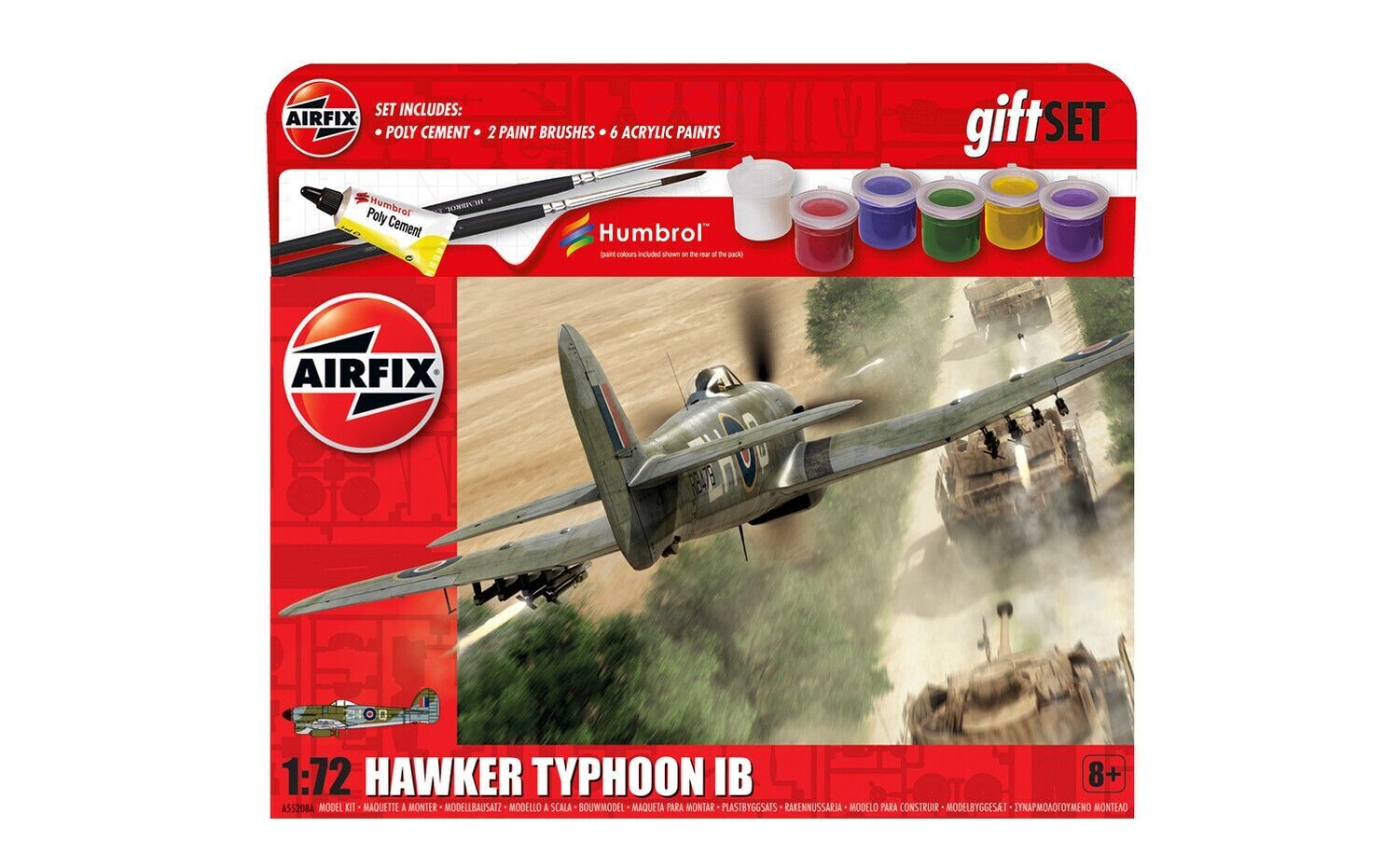 Airfix A55208A Hanging Gift Set - Hawker Typhoon Mk.Ib 1:72 Scale Plastic Model Kit