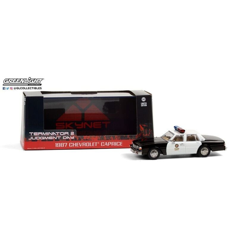 Greenlight 86582 Terminator 2/Judgment Day (1991) - 1987 Chevrolet Caprice Met. Police 1:43 Scale Diecast Model