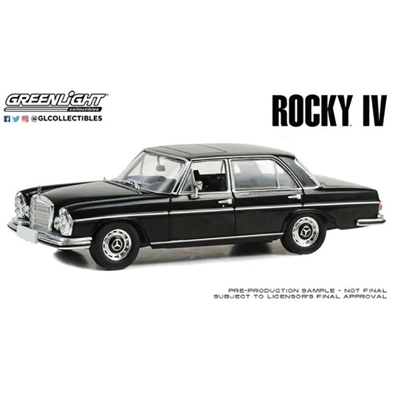 Greenlight 86639 1972 Mercedes Benz 280 SEL 4.5L (W108) - Rocky IV (1985) 1:43 Scale Diecast Model