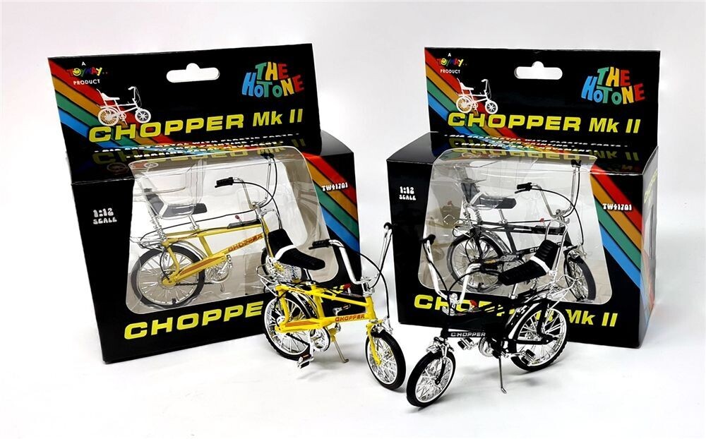 Toyway Diecast Model Raleigh Chopper Mk II Bicycle Fizzy Yellow