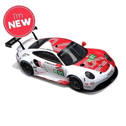 Bburago 18-28016 Porsche 911 RSR LeMans 2020 - #91 Red & White 1:24 Scale Diecast Model