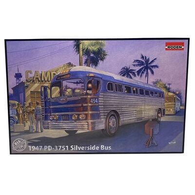 Roden 816 1947 PD-3751 Silverside Bus “Greyhound Lines”1:35 Scale Plastic Model Kit