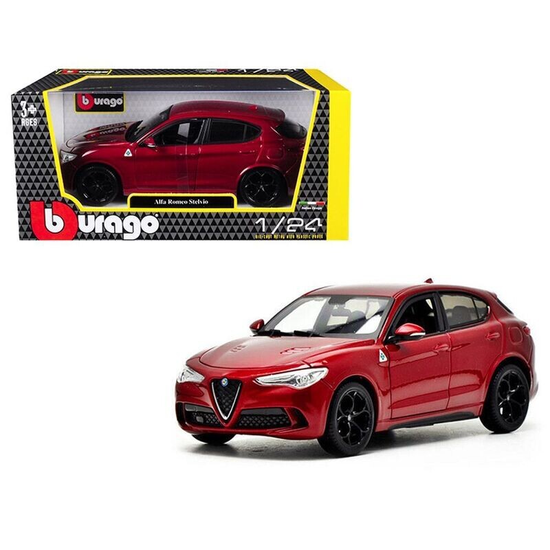 Bburago 18-21086 Alfa Romeo Stelvio Quadrifoglio Red 1:24 Scale Diecast Model
