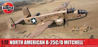Airfix A06015A North American B-25C/D Mitchell 1:72 Scale Plastic Model Kit