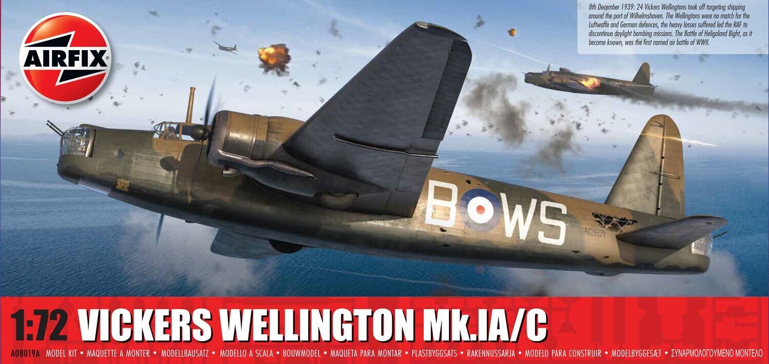 Airfix A08019A Vickers Wellington Mk.IA/C 1:72 Scale Plastic Model Kit