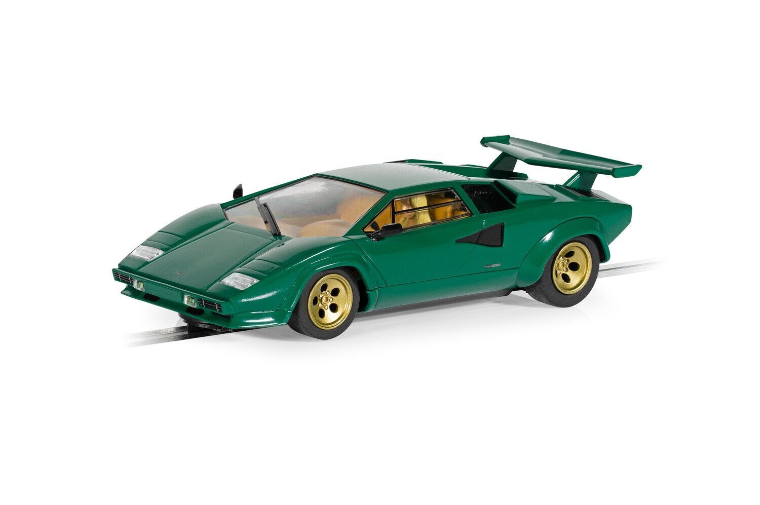 Scalextric C4500 Lamborghini Countach - Green Slot Car