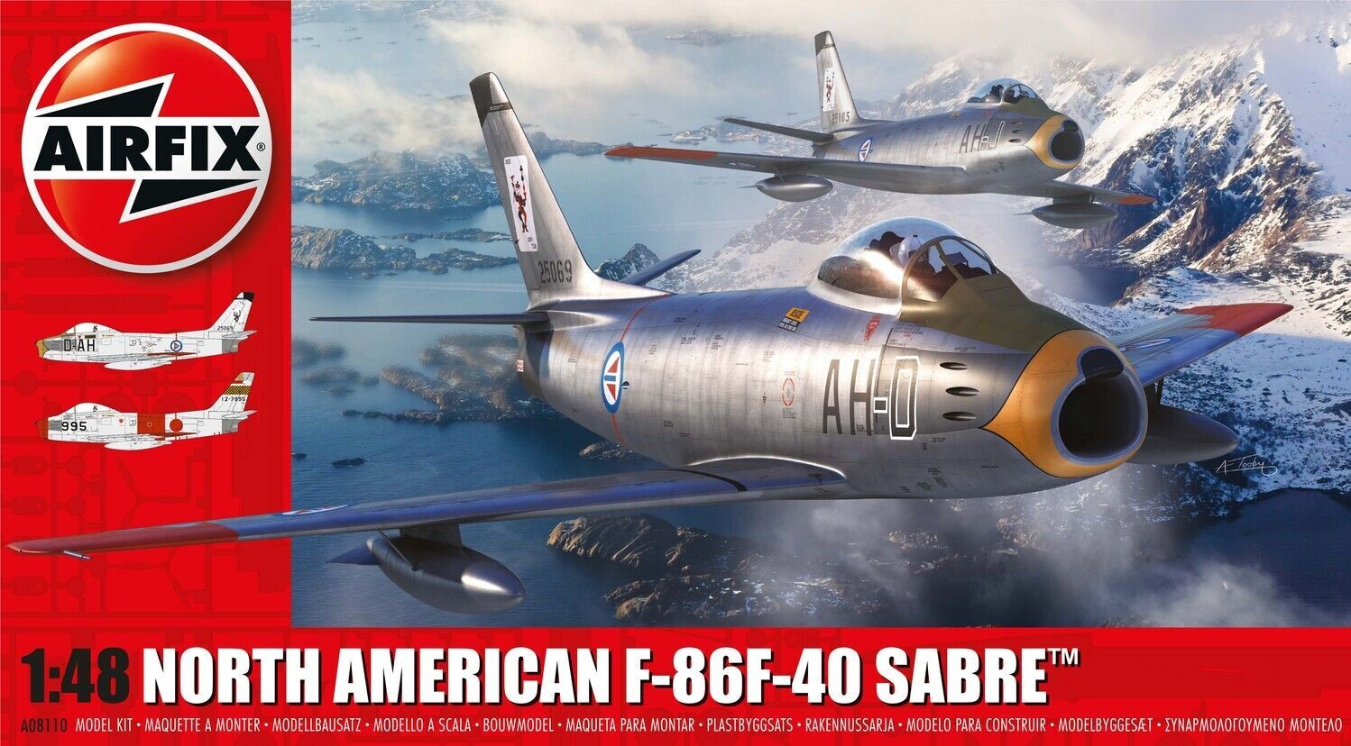 Airfix A08110 North American F-86F-40 Sabre 1:48 Scale Plastic Model Kit