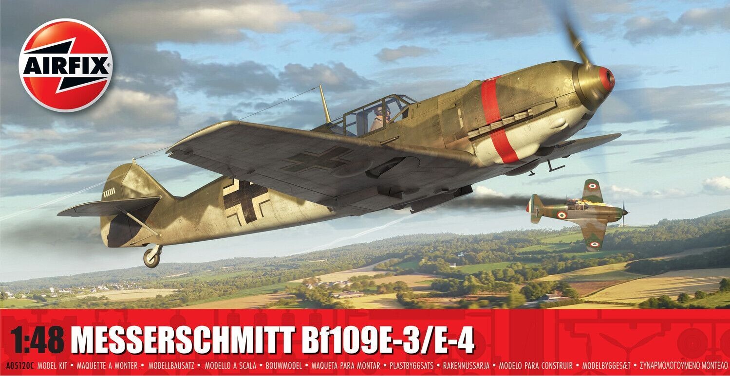 Airfix A05120C Messerschmitt Bf109E-3/E-4 1:48 Scale Plastic Model Kit