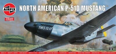 Airfix A14001V North American P-51D Mustang 1:24 Scale Plastic Model Kit