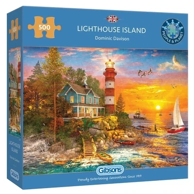 Gibsons G3147 Lighthouse Island 500 Piece Jigsaw Puzzle