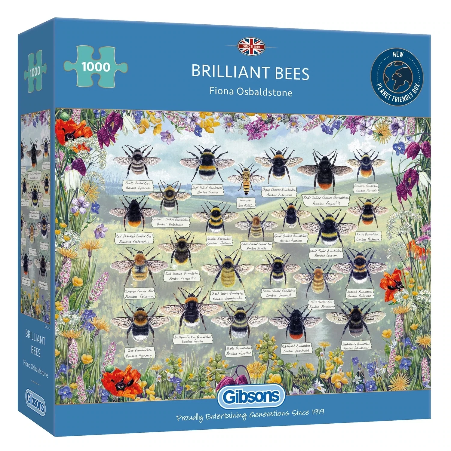 Gibsons G6343 Brilliant Bees 1000 Piece Jigsaw Puzzle