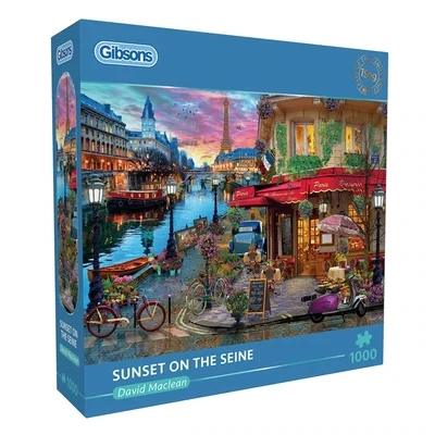 Gibsons G6384 Sunset On The Seine 1000 Piece Jigsaw Puzzle