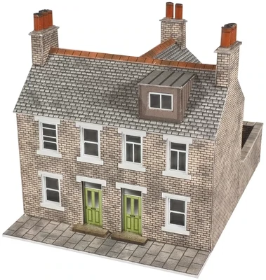 Metcalfe PN104 N Scale Terrace Houses In Stone Card Kit