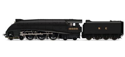 Hornby R30124 LNER, W1 Class, 'Hush Hush' Streamlined, 4-6-4, 10000 - Era 4
