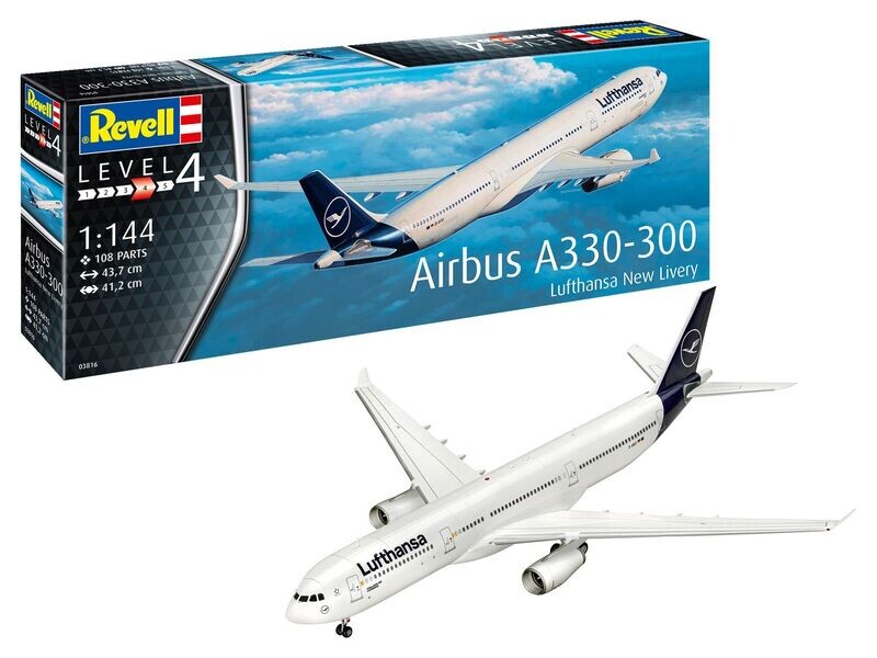 Revell 03816 Airbus A330-300 Lufthansa New Livery 1:144 Scale Plastic Model Kit