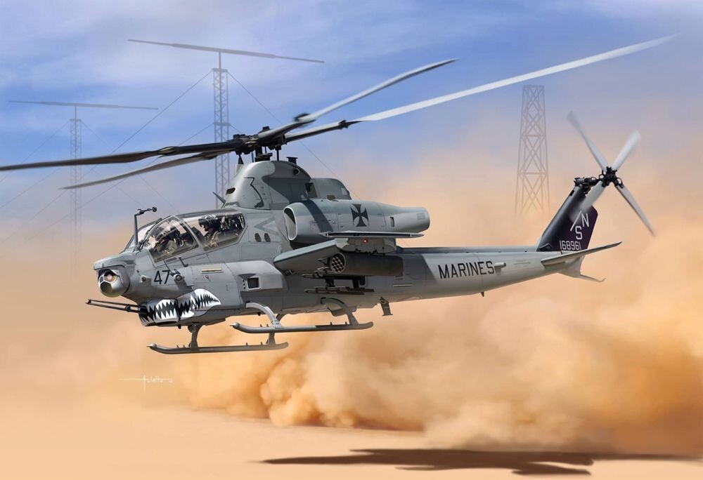 Academy 12127 USMC AH-1Z Shark Mouth 1:35 Scale Plastic Model Kit