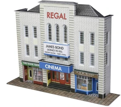 Metcalfe PN170 N Scale Low Relief Cinema & Two Shops Card Kit